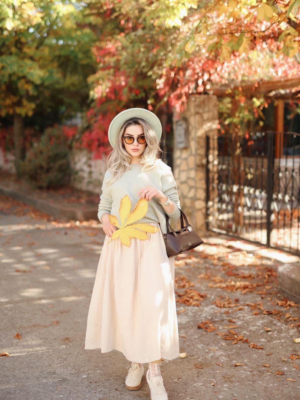 Cream Tiered Skirt