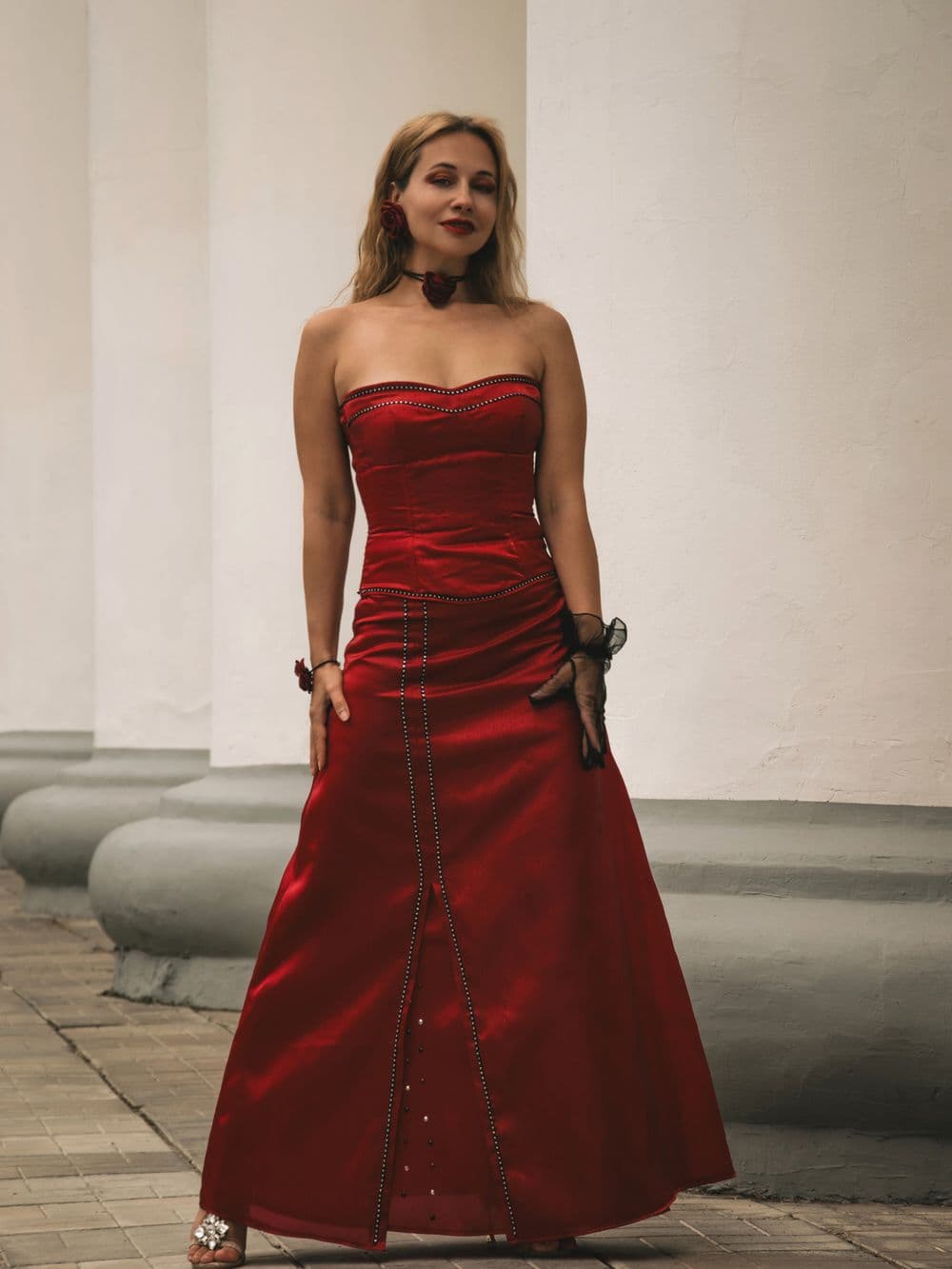 Scarlet Strapless Maxi Dress