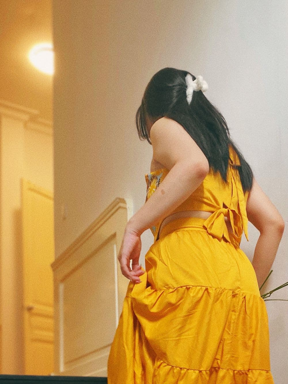 Sunlit Yellow Wrap Dress