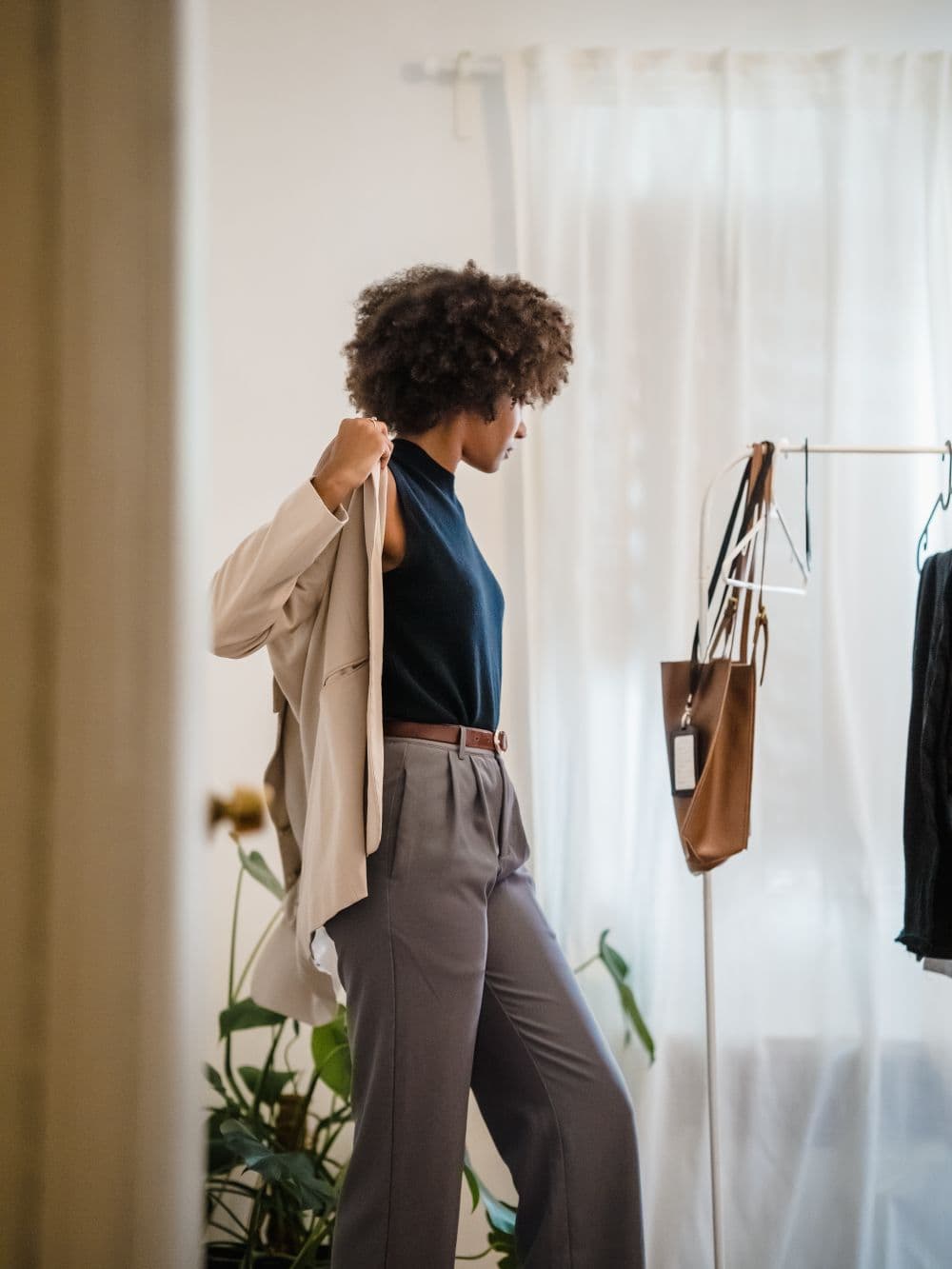 Taupe Tailored Trousers